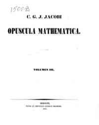 Mathematische Werke - 3/ Carl Gustav J. Jacobi