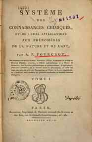 Systême des connaissances chimiques et de leurs a... - 1/ Antoine F. Fourcroy