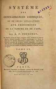 Systême des connaissances chimiques et de leurs a... - 4 / Antoine F. Fourcroy