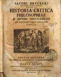 Iacobi Bruckeri ... Historia critica philosoph... - 1