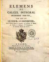 Elemens du calcul integral premiere partie [-secon... - 1