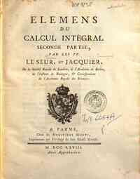 Elemens du calcul integral premiere partie [-secon... - 2