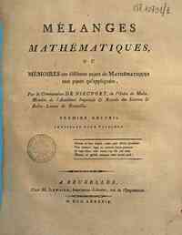 Mélanges mathématiques, ou mémoires sur différ... - 1