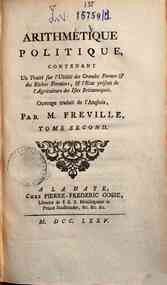 Arithmétique politique, addresée aux sociétés ... - 2