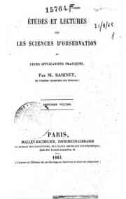 Études et lectures sur les sciences d'observation... - 7 Vol. / par M. Babinet