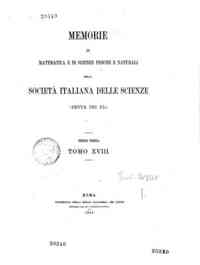 Memorie di matematica e di scienze fisiche e naturali della Società italiana delle scienze detta de[...] - 1913 18(1913) 