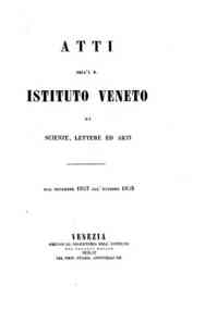 Atti dell'I.R. Istituto veneto di scienze, lettere ed arti[...] - 1857-1858 s.3, t.3, (1857/58) 