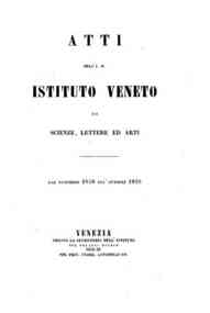 Atti dell'I.R. Istituto veneto di scienze, lettere ed arti[...] - 1858-1859 s.3, t.4, (1858/59) 