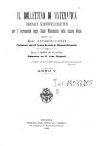 Bollettino di matematica : giornale scientifico didattico per l'incremento degli studi matematici ne[...] - 1906 5(1906) 