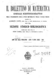 Bollettino di matematica : giornale scientifico didattico per l'incremento degli studi matematici ne[...] - 1926 22(1926) 