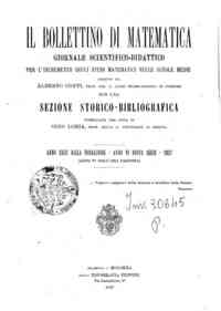 Bollettino di matematica : giornale scientifico didattico per l'incremento degli studi matematici ne[...] - 1927 23(1927) 