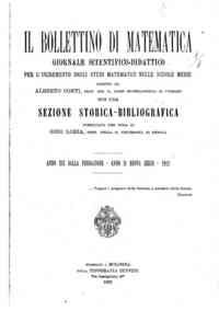 Bollettino di matematica : giornale scientifico didattico per l'incremento degli studi matematici ne[...] - 1923 19(1923) 