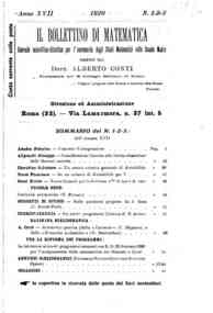 Bollettino di matematica : giornale scientifico didattico per l'incremento degli studi matematici ne[...] - 1920 17(1920) 