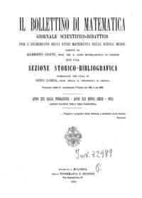 Bollettino di matematica : giornale scientifico didattico per l'incremento degli studi matematici ne[...] - 1934 30(1934) 