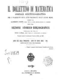 Bollettino di matematica : giornale scientifico didattico per l'incremento degli studi matematici ne[...] - 1935 31(1935) 