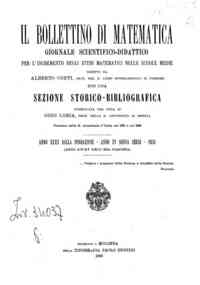 Bollettino di matematica : giornale scientifico didattico per l'incremento degli studi matematici ne[...] - 1936 32(1936) 