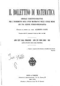 Bollettino di matematica : giornale scientifico didattico per l'incremento degli studi matematici ne[...] - 1938 34(1938) 