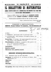 Bollettino di matematica : giornale scientifico didattico per l'incremento degli studi matematici ne[...] - 1943 39(1943) 