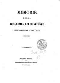 Memorie della Accademia delle scienze dell'Istituto di Bologna[...] - 1850 1850 