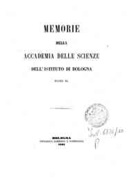 Memorie della Accademia delle scienze dell'Istituto di Bologna[...] - 1861 1861 