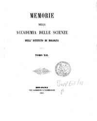 Memorie della Accademia delle scienze dell'Istituto di Bologna[...] - 1861 1861 