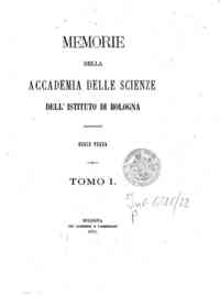 Memorie della Accademia delle scienze dell'Istituto di Bologna[...] - 1871 1871 
