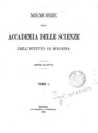 Memorie della Accademia delle scienze dell'Istituto di Bologna[...] - 1880 s.4 1(1880) 