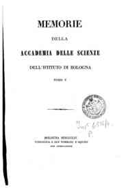 Memorie della Accademia delle scienze dell'Istituto di Bologna[...] - 1854 1854 