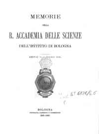 Memorie della Accademia delle scienze dell'Istituto di Bologna[...] - 1899-1900 s.5 8(1899-1900) 