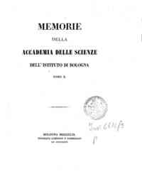 Memorie della Accademia delle scienze dell'Istituto di Bologna[...] - 1859 1859 