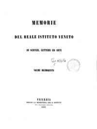 Memorie dell' I. R. Istituto veneto di scienze, lettere ed arti[...] - 1970 1970, p.I 
