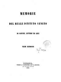 Memorie dell' I. R. Istituto veneto di scienze, lettere ed arti[...] - 1876 19(1876) 