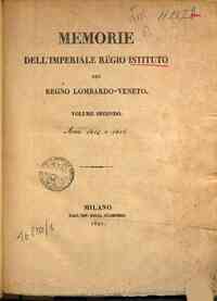 Memorie dell'Imperiale Regio Istituto del Regno Lombardo-Veneto[...] - 1814/1815 2(1814-1815) - anno patrimoniale 2013 