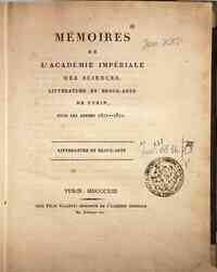 Memoires de l'Academie imperiale des sciences, literature et beaux-arts de Turin. Litterature et bea[...] - 1811-1812 1811-1812 - anno patrimoniale 2013 