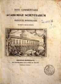 Novi commentarii Academiae scientiarum instituti bononiensis[...] - 1836 1836 