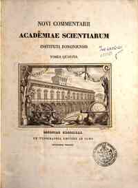 Novi commentarii Academiae scientiarum instituti bononiensis[...] - 1840 1840 
