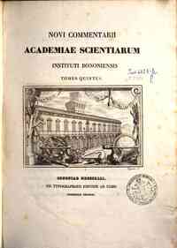 Novi commentarii Academiae scientiarum instituti bononiensis[...] - 1842 1842 