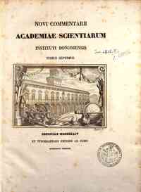Novi commentarii Academiae scientiarum instituti bononiensis[...] - 1844 1844 