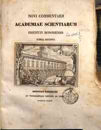 Novi commentarii Academiae scientiarum instituti bononiensis[...] - 1849 1849 