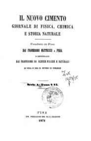Il nuovo cimento : giornale di fisica, di chimica, e delle loro applicazioni alla medicina, alla[...] - 1871 1871 - anno patrimoniale 2013 