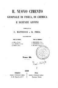 Il nuovo cimento : giornale di fisica, di chimica, e delle loro applicazioni alla medicina, alla[...] - 1856 1856 - anno patrimoniale 2013 