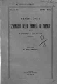 Rendiconti del Seminario della Facoltà di scienze della R. Università di Cagliari[...] - 1936 6(1936) 