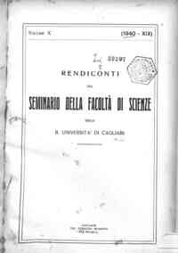 Rendiconti del Seminario della Facoltà di scienze della R. Università di Cagliari[...] - 1940 10(1940) 