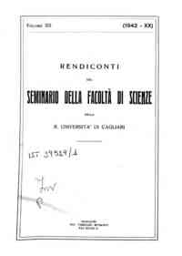 Rendiconti del Seminario della Facoltà di scienze della R. Università di Cagliari[...] - 1942 12(1942) 