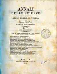 Annali delle scienze del Regno lombardo-veneto : opera periodica di alcuni collaboratori [...] - 1834 1834 - anno patrimoniale 2013 