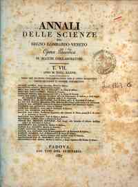 Annali delle scienze del Regno lombardo-veneto : opera periodica di alcuni collaboratori [...] - 1837 1837 - anno patrimoniale 2013 