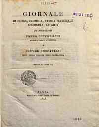 Giornale di fisica, chimica, storia naturale, medicina ed arti / L. V. Brugnatelli, Gaspare Brugnate[...] - 1823 16(1823) - anno patrimoniale 2013 