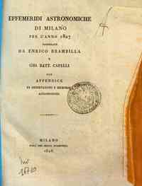 Effemeridi astronomiche di Milano per l'anno .... / calcolate da Francesco Carlini[...] - 1827 1827 