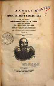 Annali di fisica, chimica e matematiche : col bullettino dell'industria meccanica e chimica / dirett[...] - 1843 11(1843) - anno patrimoniale 2013 