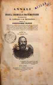 Annali di fisica, chimica e matematiche : col bullettino dell'industria meccanica e chimica / dirett[...] - 1845 19(1845) - anno patrimoniale 2013 